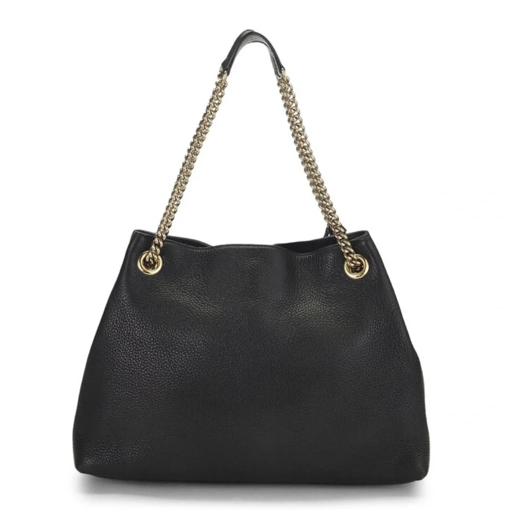 GUCCI Black Leather Soho Chain Tote - Picture 2 of 13